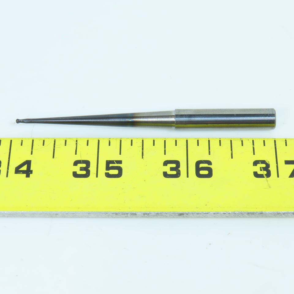 Storm BOOM-0016B .060" Carbide Tapered Ball Nose End Mill 3° ALTiN .100" LOC