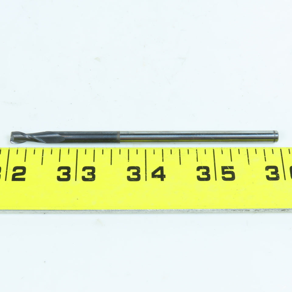 3/16" (.187") Square End Mill 2 Flute 1/2" LOC 4" OAL .031 Radius
