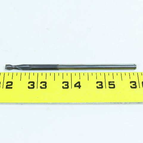 3/16" (.187") Square End Mill 2 Flute 1/2" LOC 4" OAL .031 Radius