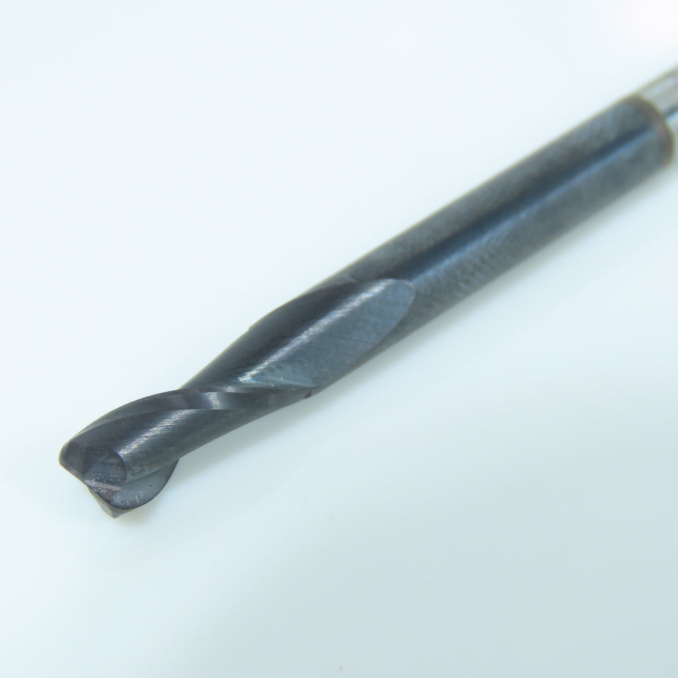 3/16" (.187") Square End Mill 2 Flute 1/2" LOC 4" OAL .031 Radius