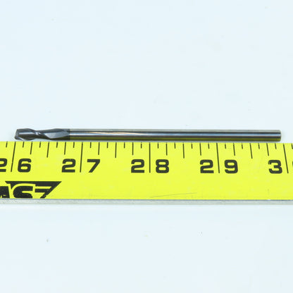 3/16" (.187") Square End Mill 2 Flute 1/2" LOC 4" OAL .010 Radius