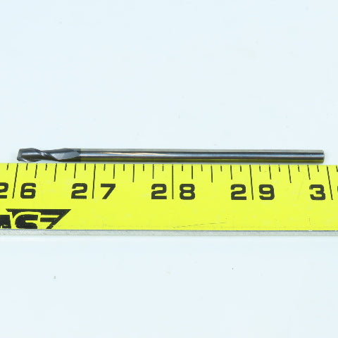 3/16" (.187") Square End Mill 2 Flute 1/2" LOC 4" OAL .010 Radius