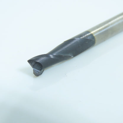 3/16" (.187") Square End Mill 2 Flute 1/2" LOC 4" OAL .010 Radius
