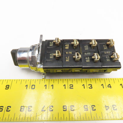 Cutler Hammer 10250T 3 Position 600V 250VDC 4 N/O 4 N/C Contacts