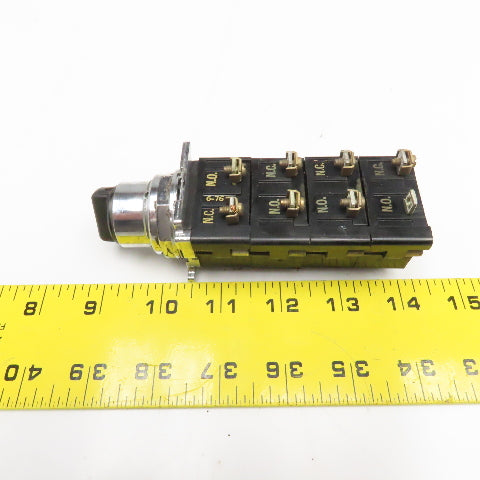 Cutler Hammer 10250T 3 Position 600V 250VDC 4 N/O 4 N/C Contacts