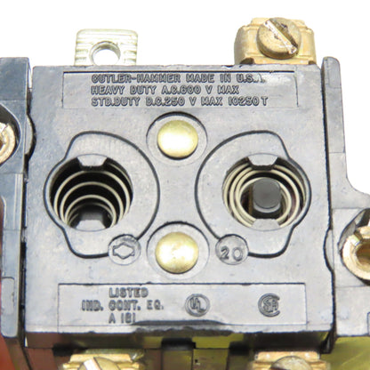 Cutler Hammer 10250T 3 Position 600V 250VDC 4 N/O 4 N/C Contacts