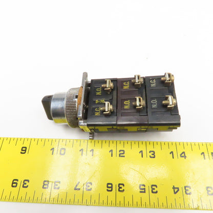 Cutler Hammer 10250T 3 Position 600V 250VDC 3 N/O 3 N/C Contacts