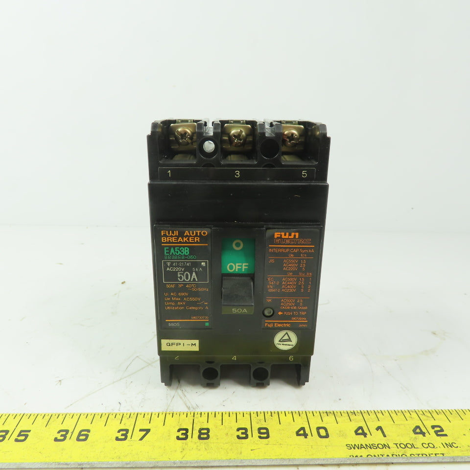 Fuji Auto EA53B 50A 3 Pole Circuit Breaker BB3B-050