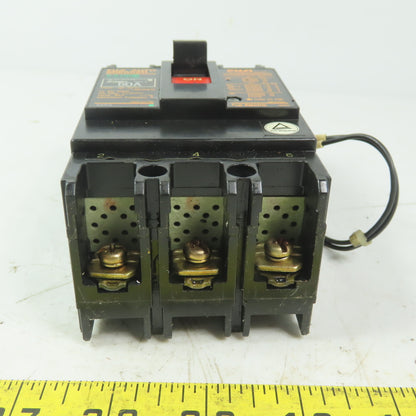 Fuji Auto <-- EA103B 50A 3 Pole Circuit Breaker BB3EEB-050 W/Shunt Trip