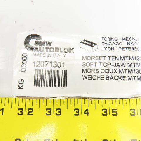 SMW Autoblok 12071301 Soft Top CNC Lathe Chuck Jaw 30x60mm  1.5 x60° Serration