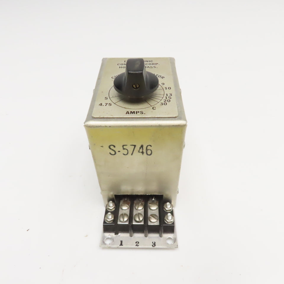Electrical Controls Corp S-5746 Current Indicator 4.75-30 Amps