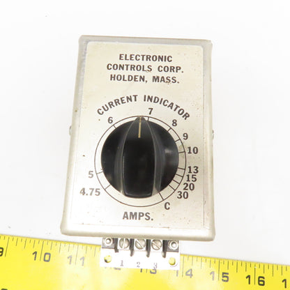 Electrical Controls Corp S-5746 Current Indicator 4.75-30 Amps