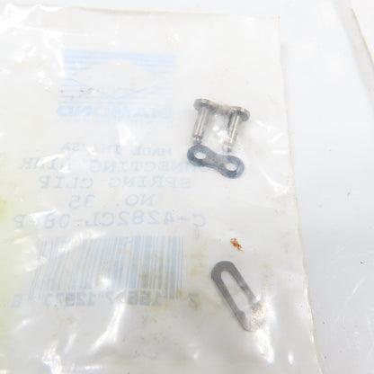 Diamond Chain C-4282CL-08-P No. 35 Connecting Link Spring Clip Lot Of 3
