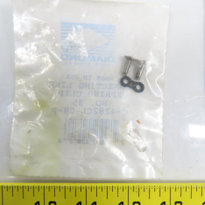 Diamond Chain C-4282CL-08-P No. 35 Connecting Link Spring Clip Lot Of 3
