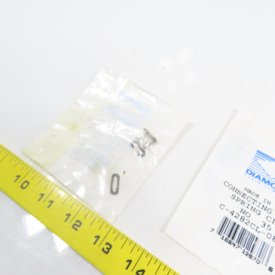 Diamond Chain C-4282CL-08-P No. 35 Connecting Link Spring Clip Lot Of 3