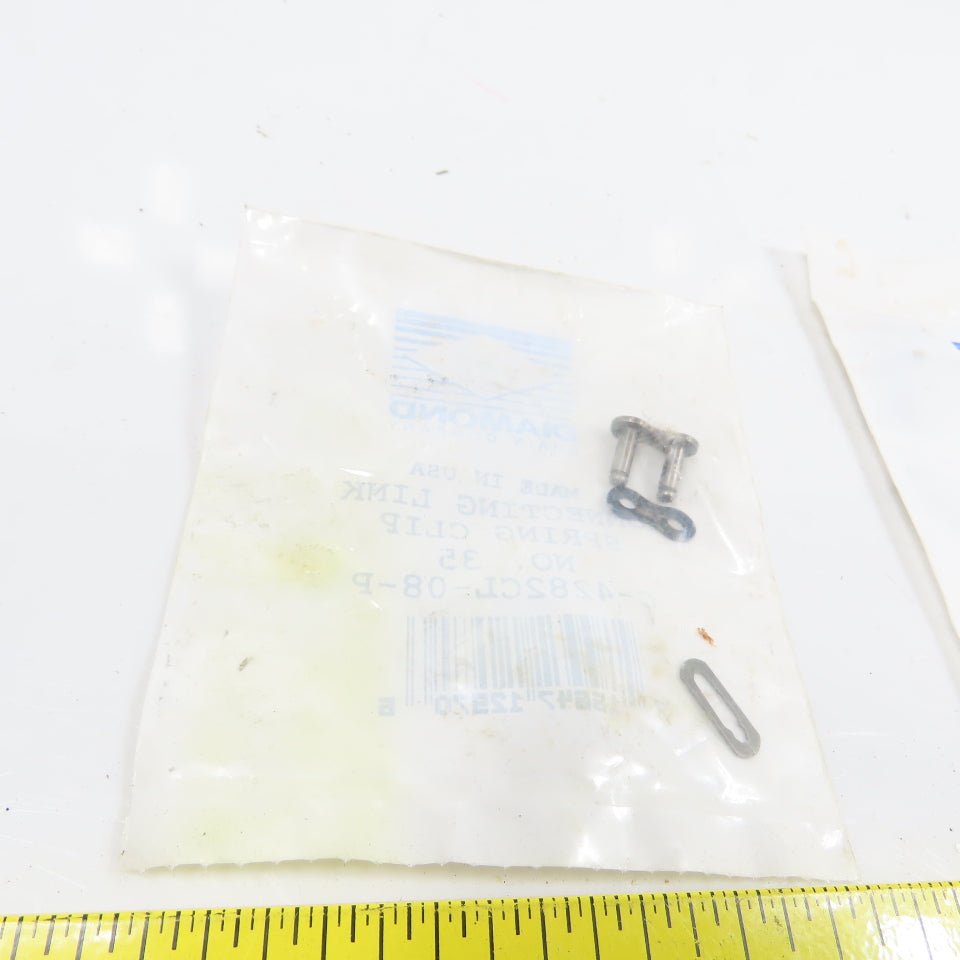 Diamond Chain C-4282CL-08-P No. 35 Connecting Link Spring Clip Lot Of 3