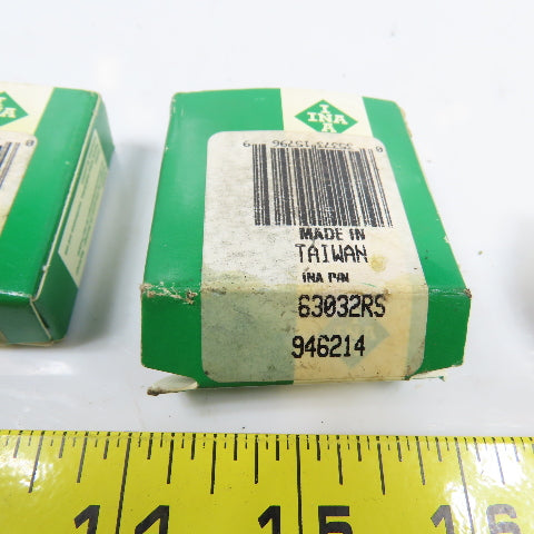 Ina 63032RS Deep Groove Radial Ball Bearing 47mm OD x 17mm ID x 14mm Thick Lot/2