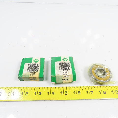 Ina 63032RS Deep Groove Radial Ball Bearing 47mm OD x 17mm ID x 14mm Thick Lot/2