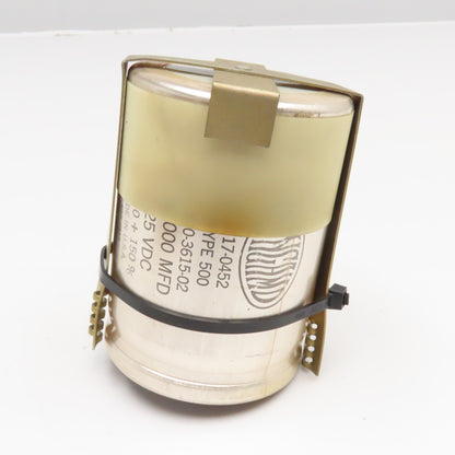 Sangamo 117-0453 Type 500 60,000 MFD 25VDC -10+500% Capacitor
