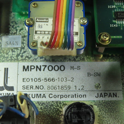 Okuma E0105-566-103-2 MPN7000 CNC Machine Operator Control Panel