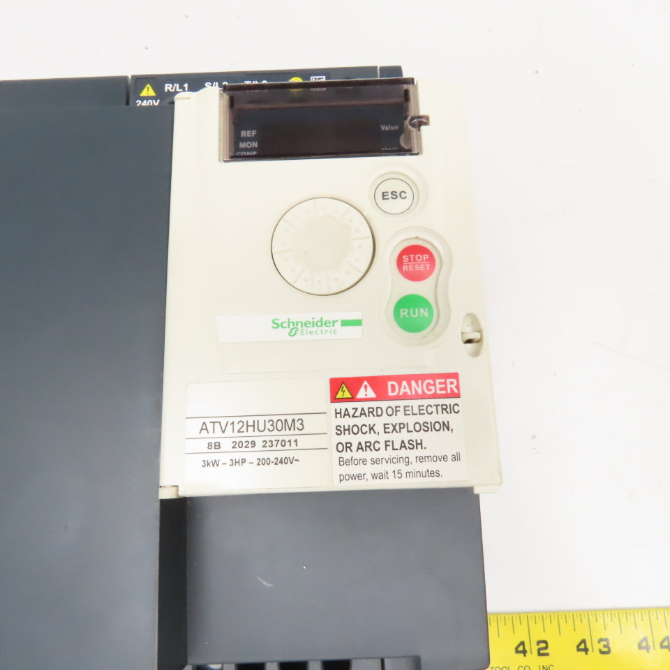 Telemecanique ATV12HU30M3 3Hp 240V 0-400Hz Output Variable Speed Drive