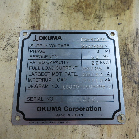 Okuma Operator Keyboard Interface W/Power Supply