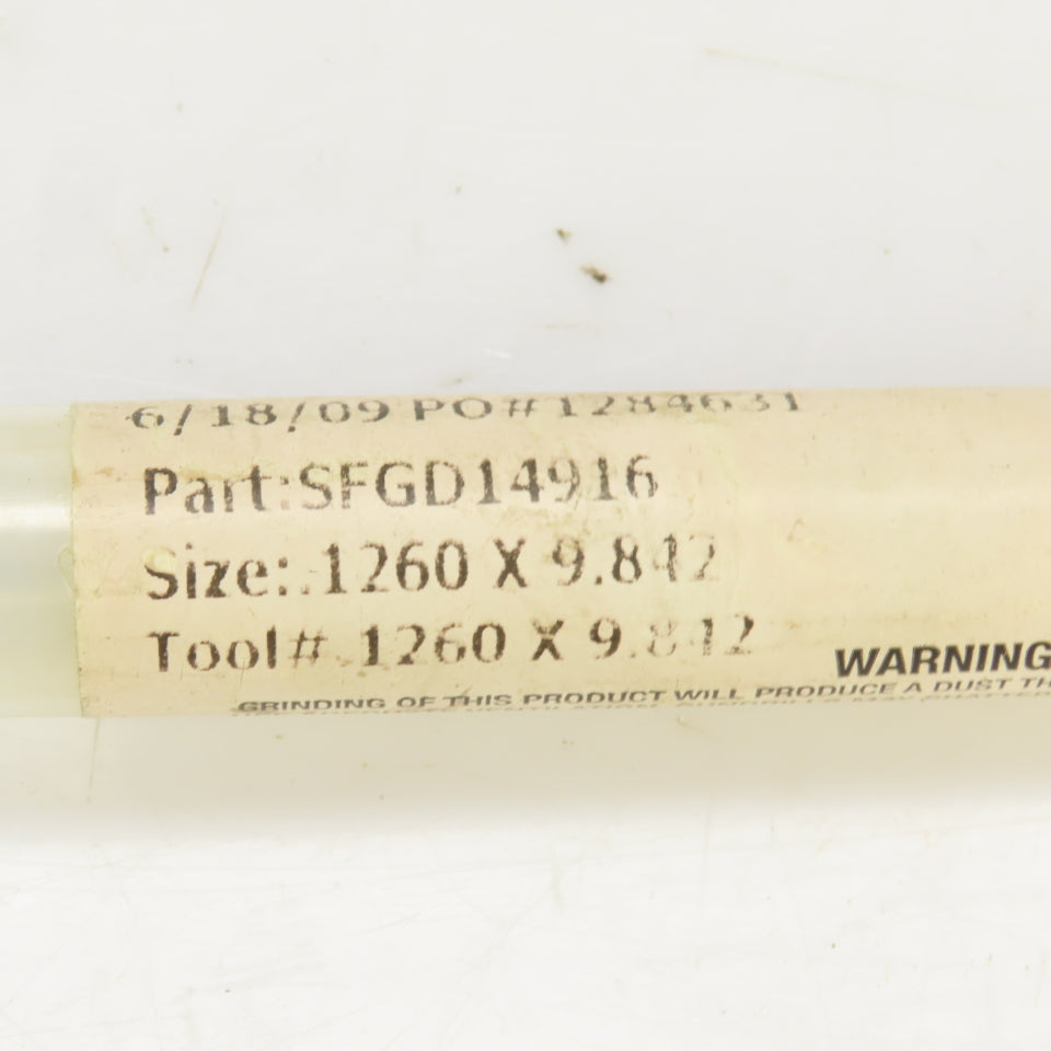 Drill Masters 0.1260 x 9.842"x 1/2" Deep Hole Coolant Fed Gun Drill Single Flute