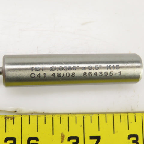TBT K15 0.689 x 6.5"x 1/2" Deep Hole Coolant Fed Gun Drill Single Flute