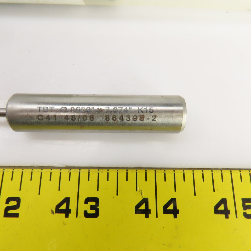 TBT K15 0.689 x 7.874"x 1/2" Deep Hole Coolant Fed Gun Drill Single Flute