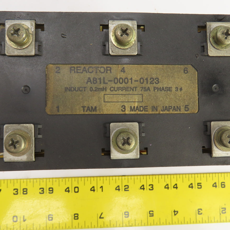 Fanuc A81L-0001-0123 3 Phase Reactor 0.2mH 75A