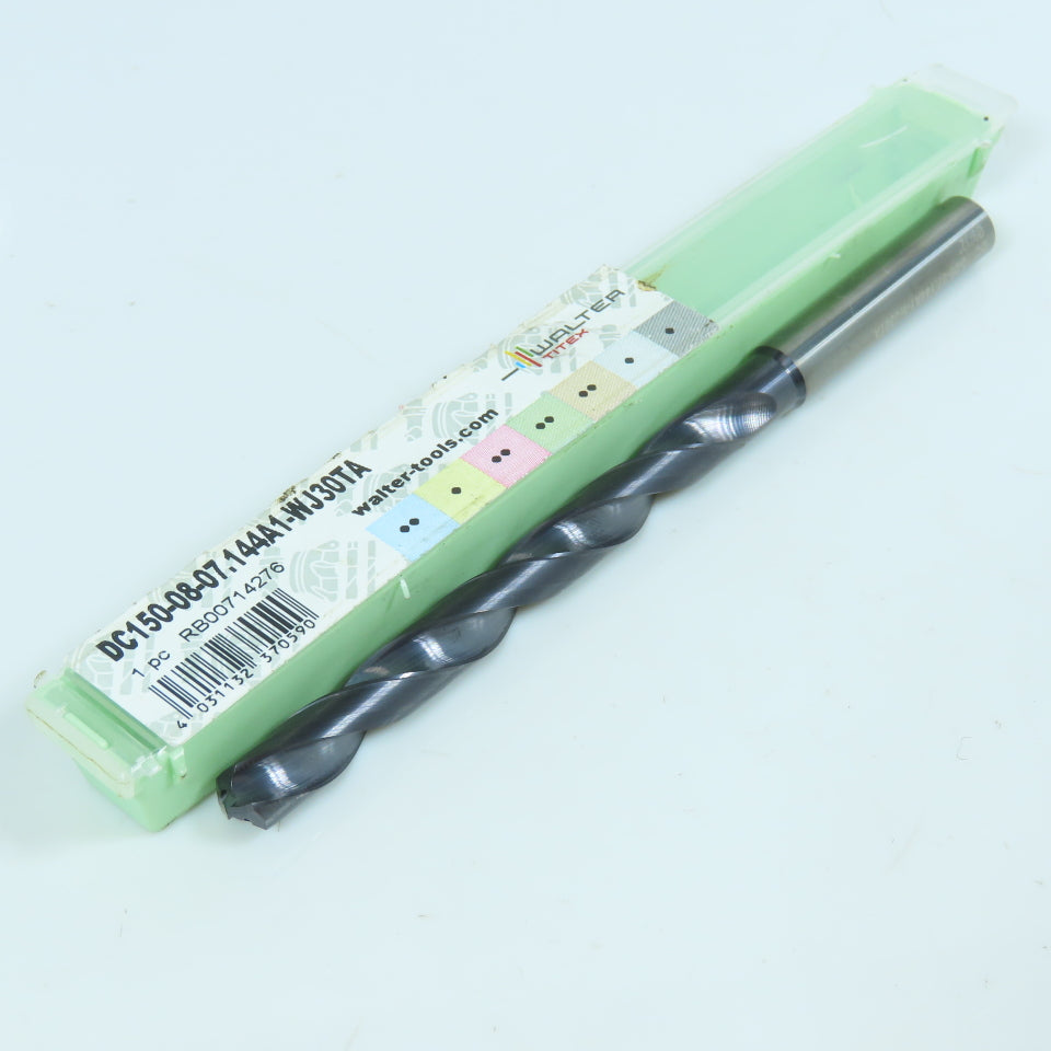 Walter DC150-08-07.144A1-WJ30TA 9/32" Carbide Drill Bit Coolant Thru 5/16" Shank