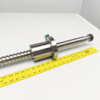 Hiwin S1101JX-3 40mm Single Start Ball Screw & Nut 27-1/2" Screw Length 39" OAL