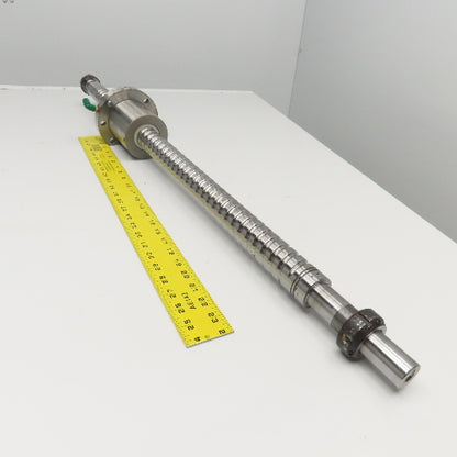 Hiwin S1101JX-3 40mm Single Start Ball Screw & Nut 27-1/2" Screw Length 39" OAL