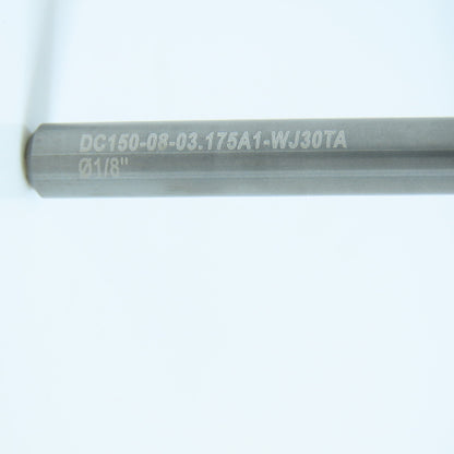 Walter DC150-08-08.175A1-WJ30TA 1/8" Carbide Drill Bit Coolant Thru 15/64" Shank