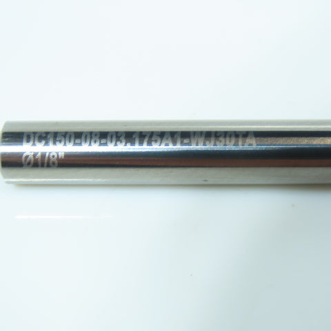 Walter DC150-08-08.175A1-WJ30TA 1/8" Carbide Drill Bit Shank Coolnt 15/64" Lot/2