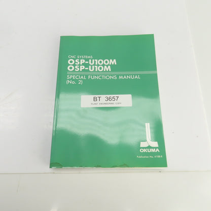 Okuma OSP-U100 OSP-U10 Special Functions No. 2 Publication No. 4188-E