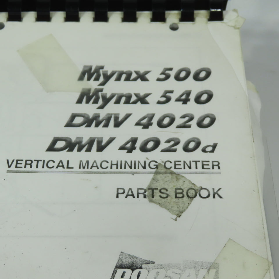 Doosan  AV5EPLE4A Mynx 500 Mynx 540 DMV 4020 DMV 4020d Parts Book