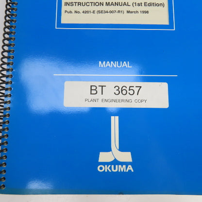 Okuma OSP-U100 OSP-U10 Instruction Manual Publication No. 4201-E (SE34-007-R1