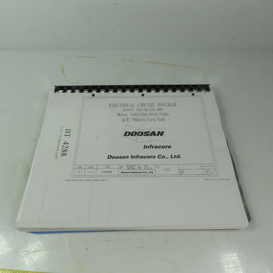 Doosan  Electrical Circuit Diagrams Mynx 500/550/650/540s Ace-VM410/510/640