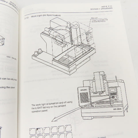Okuma MX-55VA/VB CNC Machining Center Operation & Maintenance Manual