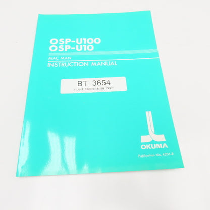Okuma OSP-U100M OSP-U10M CNC Machining Center MAC MAN Instruction Manual