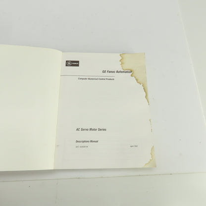GE Fanuc Automation GFZ-65002E/06 AC Servo Motor Series Descriptions Manual