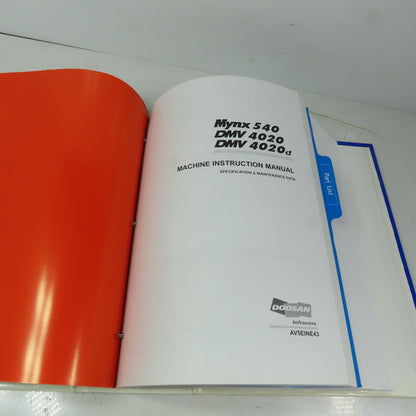 Doosan Mynx 540 Safety/Instruction & Parts Manual