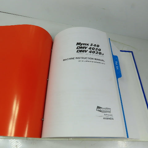 Doosan Mynx 540 Safety/Instruction & Parts Manual