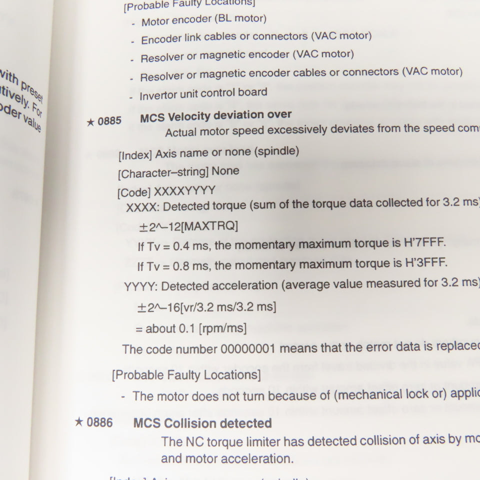 Okuma OSP-U100M OSP-U10M CNC Machining Center Alarm & Error Code List