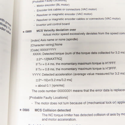 Okuma OSP-U100M OSP-U10M CNC Machining Center Alarm & Error Code List