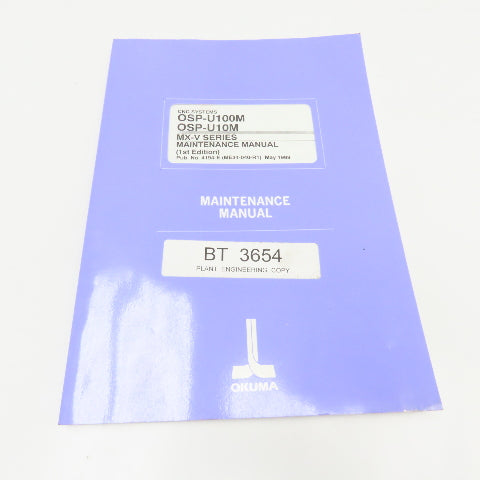 Okuma OSP-U100M OSP-U10M CNC Machining Center MX-V Series Maintenance Manual