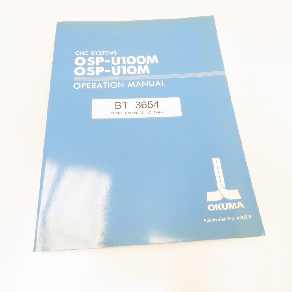 Okuma OSP-U100M OSP-U10M CNC Machining Center Operation Manual
