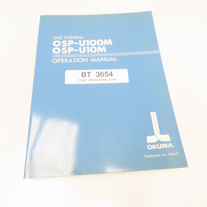 Okuma OSP-U100M OSP-U10M CNC Machining Center Operation Manual