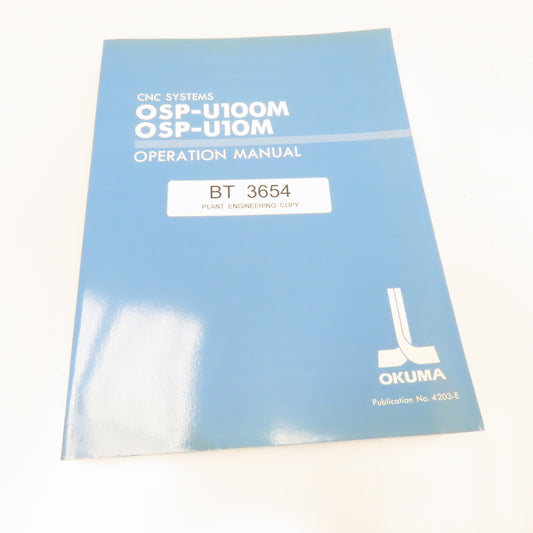 Okuma OSP-U100M OSP-U10M CNC Machining Center Operation Manual
